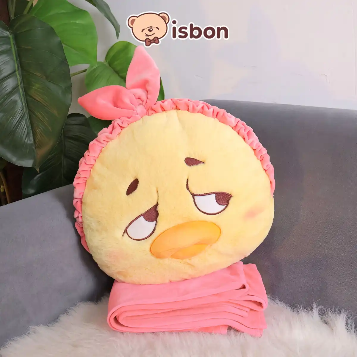 ISTANA BONEKA Bantal Selimut Kepala Bebek Sedih Balmut Sad Duck Bulu Halus Lucu Teman Sandaran Tidur Cowok Cewek