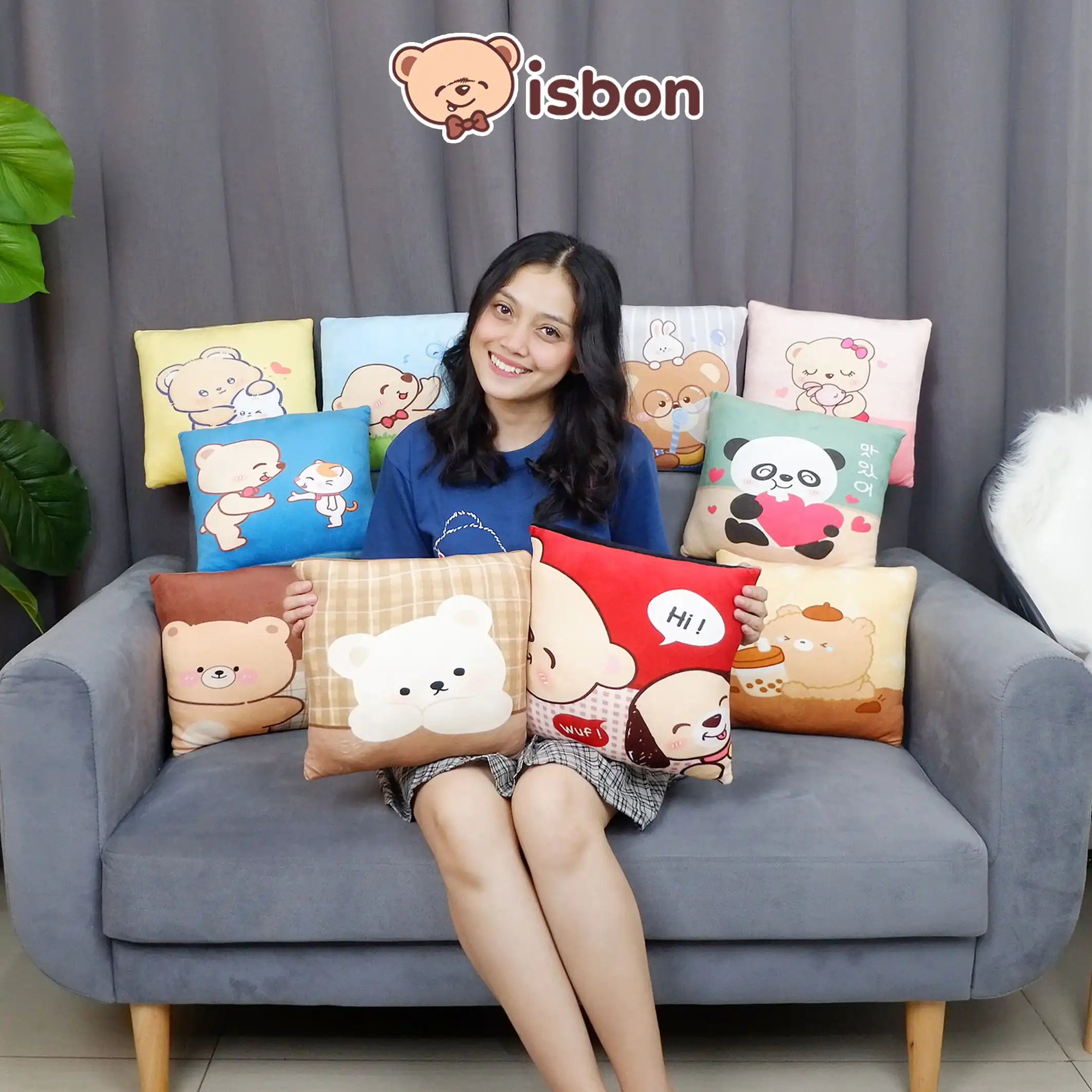 ISTANA BONEKA Bantal Sofa Motif Life Quotes New Series 31cm x 31cm empuk halus ringan traveling