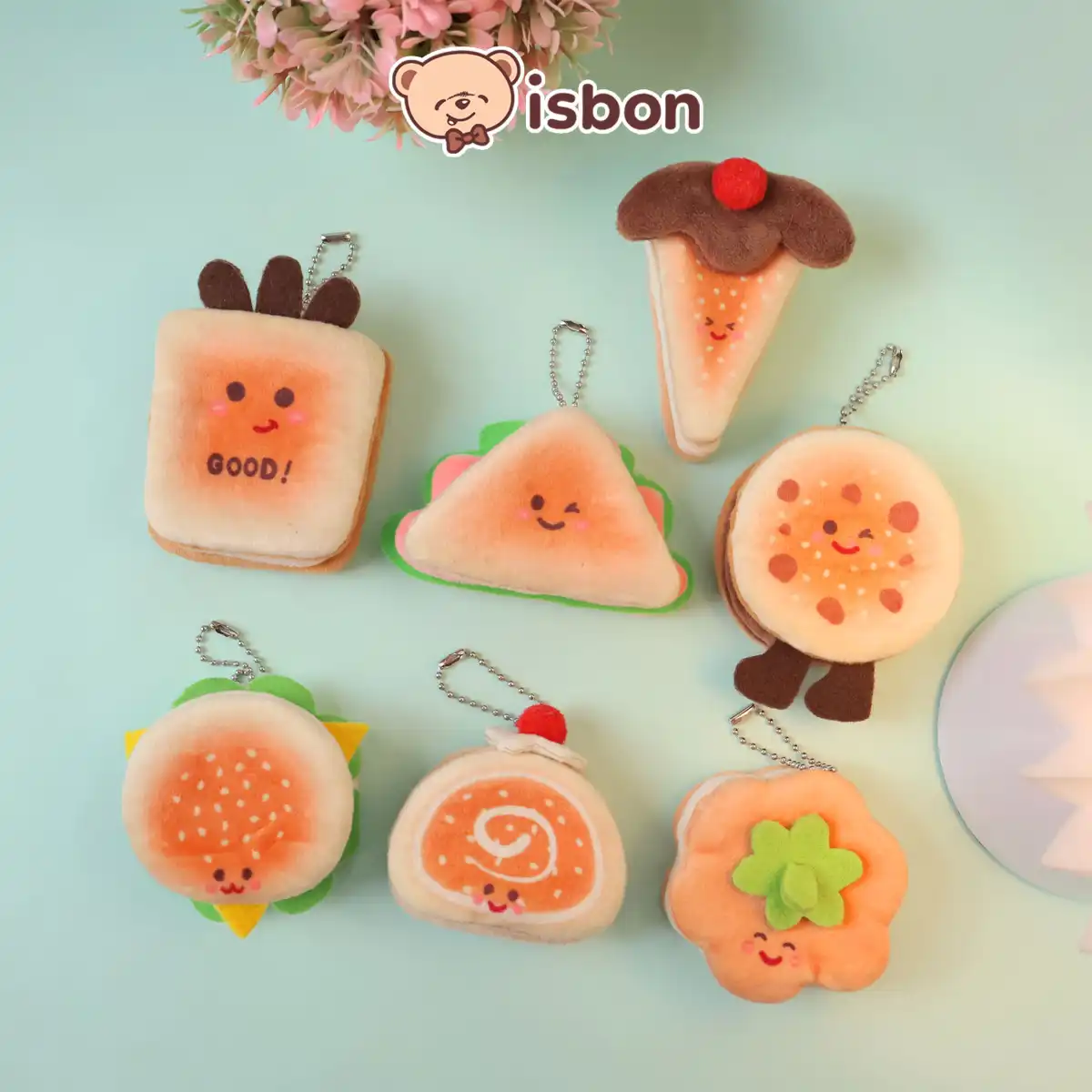 ISTANA BONEKA Gantungan Kunci Bakery Keychain Roti Mainan Anak Kado Hadiah Ulang Tahun Cowok Cewek Anniversary