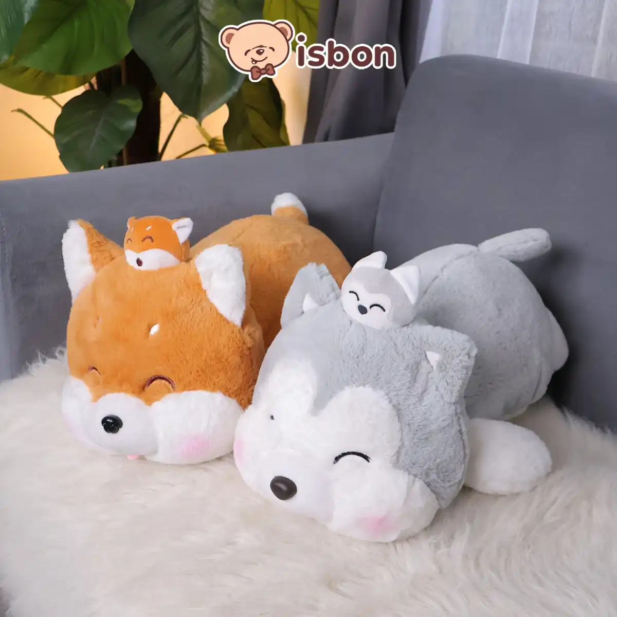 ISTANA BONEKA Anjing Tidur Ly Cola Luke Dog Corgi Husky Bulu Halus Lucu Mainan Anak Kado Hadiah Ulang Tahun Cowok Cewek Anniversary