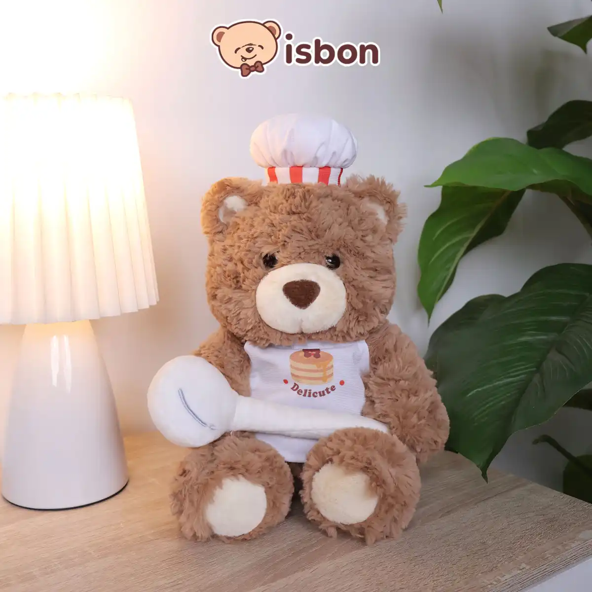 ISTANA BONEKA Beruang Chef Sit Delicute Bear with Topi Koki yang Lucu Menggemaskan Bulu Halus Mainan Anak Hadiah Spesial Ulang Tahun Cowok Cewek Bear