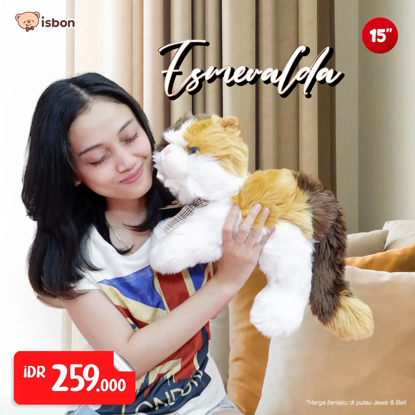 ISTANA BONEKA Kucing Esmeralda Belang Telon