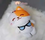 ISTANA BONEKA Kucing Squishy Carlo dan Monte With Eyemask 20cm Lucu Mainan Anak Cowo Cewe Premium