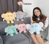 ISTANA BONEKA Gajah Bumble Bulat Rambut Pendek Gendut Mainan Anak Hadiah Ultah Halus Lembut Premium
