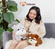ISTANA BONEKA Anjing Berdiri Curtis Bulu Pendek Alis Tebal Dog Corgy Mainan Anak Hadiah Spesial