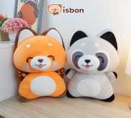 ISTANA BONEKA Rakun Stripes Panda Duo Lucu Mainan Anak Hadiah Ulang Tahun Cowok Cewek Racoon Premium