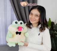ISTANA BONEKA Katak Frodo With Lidah Panjang Lalat Duduk Bulu Pendek Halus Mainan Anak Hadiah Spesial