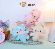 ISTANA BONEKA Gantungan Kunci Kelinci Kostum Hewan GK Floral Bunny Bulu Halus Rabbit Aksesoris Tas Anak Hadiah Spesial