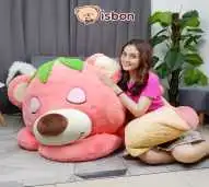 ISTANA BONEKA GIANT Ly Sleepy Berry Beruang Tidur 1,5meter With Buah Berry Bear Mainan Anak Hadiah Ulang Tahun Spesial Premium