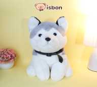 ISTANA BONEKA Anjing Duduk Sit Husky 11in Dog Peliharaan Bulu Halus Lucu Mainan Anak Hdiah Spesial Ulang Tahun Cowok Cewek