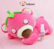 ISTANA BONEKA Sleepy Berry Tempat Tissue Beruang Pink 2 In 1 Serbaguna Kamar Ruangan Tissu Tisu Basah Premium