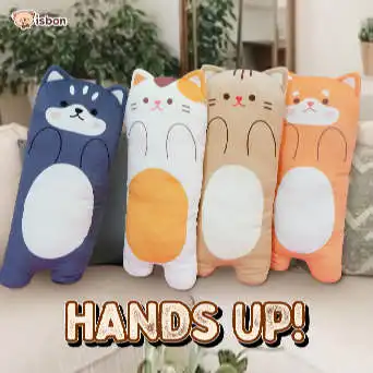 ISTANA BONEKA Bantal Guling Cat Hands Up Series 