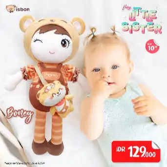 ISTANA BONEKA Floopy Little Sister With Tas Boneka 